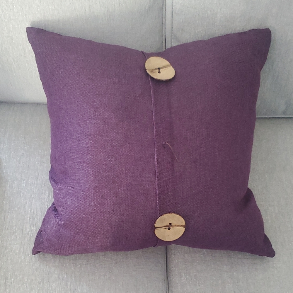 Purple Square Decorative Pillow